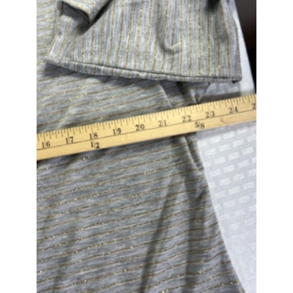 A.N.A Long Sleeve‎ Knit Gray and Gold  NWT Womens Subtle Striped XL top - Picture 7 of 14